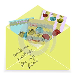 Set of universal creative cards packaged in an envelope.