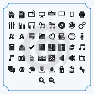 Set of universal icons for web and mobile