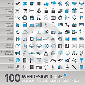 Set of universal icons for webdesign