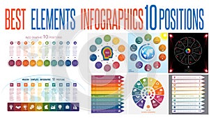 Colocar 8 plantillas elementos infografias 10 posiciones 