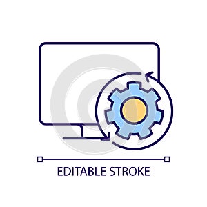 Set up computer RGB color icon
