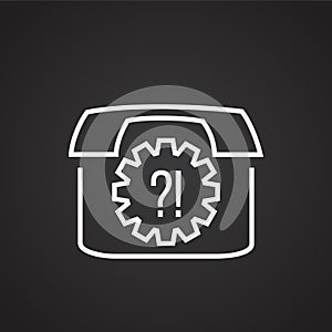 Set up techinical support thin line on white background