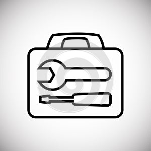 Set up techinical support thin line on white background