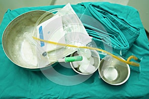 Set of urinary catheterization in operating room
