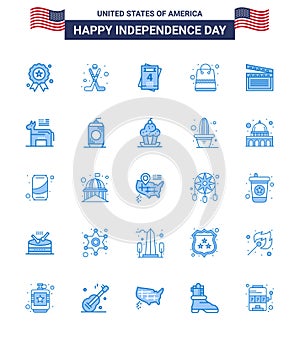 Sada skládající se z 25 spojené státy americké ikony americký symboly nezávislost známky americký pozvání obchod peníze 
