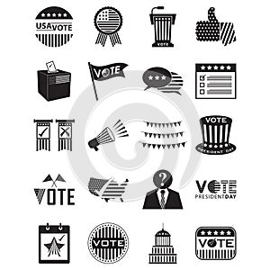 set of usa election icons. Vector illustration decorative design