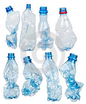 Set of Used plastic bottles