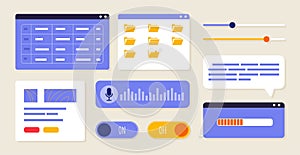 Set of user interface elements