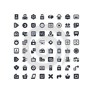 Set of User Interface Icons for Web, Mobile App, and Software Design
