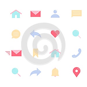 Set of user interface vector icon