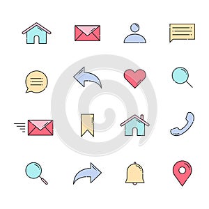 Set of user interface vector icon
