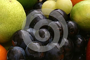 Set of uva and fruits photo