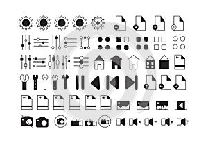 Set of Ux Ui web icons set, Outline icon collection