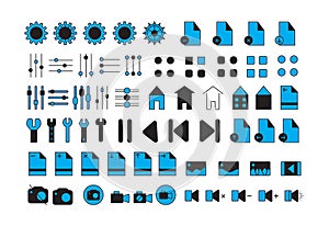 Set of Ux Ui web icons set, Outline icon collection