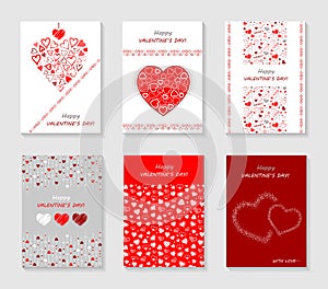 Set of Valentine`s Day cards