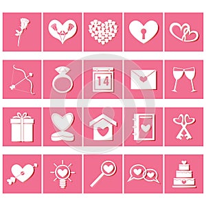 set of valentine's day icons. Vector illustration decorative design
