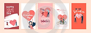 Set of Valentines day cards