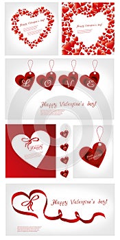 Set of Valentines illustration