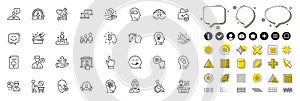 Set of Valet servant, Stress and Business podium line icons for web app. Pictogram icon Vector