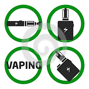 Set vaping icons
