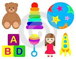 Set of various children\'s toys