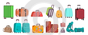 Set of various colorful Luggage.