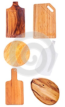 Set of various cutting board