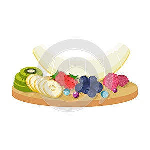 A set of various delicious fruits. Fruit single icon in cartoon style vector symbol stock illustration web.