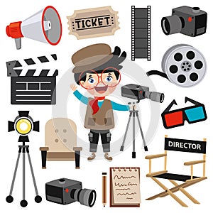 Set Of Various Filmmaking Elements