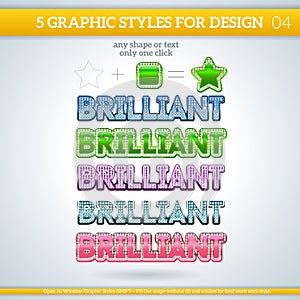 Set of Various Graphic Styles for Design.