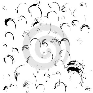 Set of various grunge design elements.