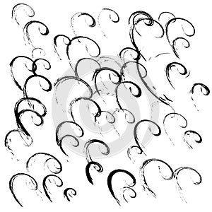 Set of various grunge design elements.