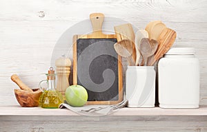 Set of various kitchen utensils