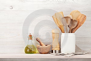 Set of various kitchen utensils