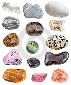Various stones greywacke, rhinestone, etc photo