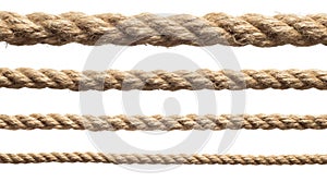 Set of various ropes