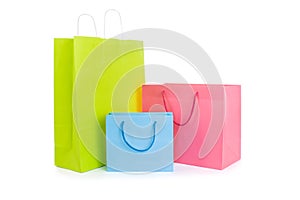 Set of various shopping bags photo