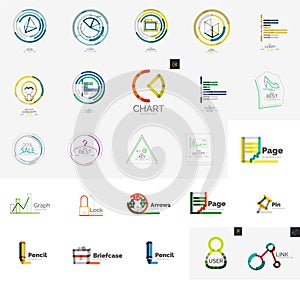 Set of various universal company logos