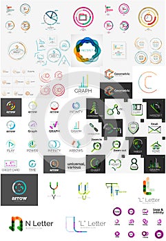 Set of various universal company logos