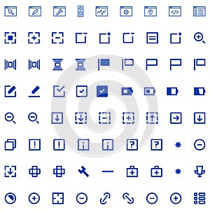 Set of various web and app icons for user interface design