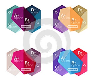 Set of vector abstract infographics content boxes