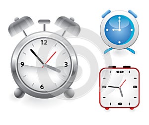 Set of vector alarm clocks