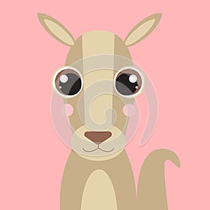 Set of vector animals in cartoon style. Cute animals of Australia. A collection of small animals in the children's