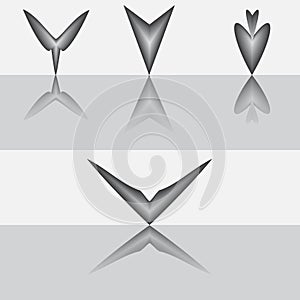 Set of vector arrows