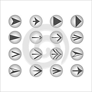 Set of vector arrows of new style.