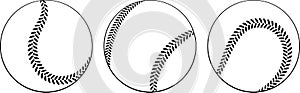 Set of Vector Baseball icon. Flat illustration of Baseball balls for web design, logo, icon, app, UI. Isolated on white