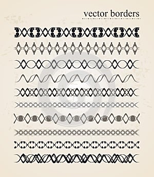 Set of vector borders for design