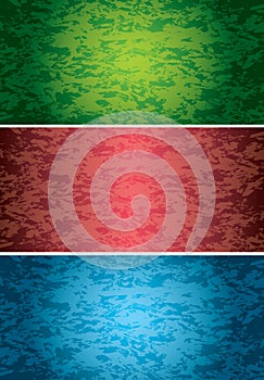 Set of vector bright grunge style backgrounds