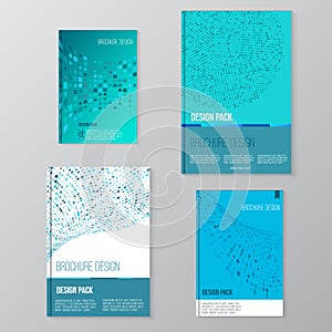 Set of Vector brochure cover design templates with