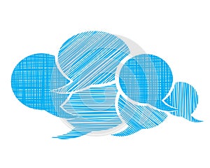 Set of vector bubbles for a chat